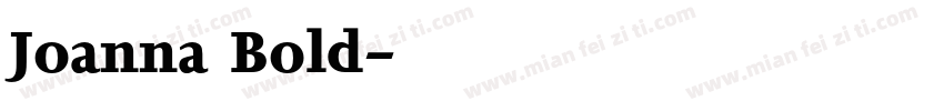 Joanna Bold字体转换